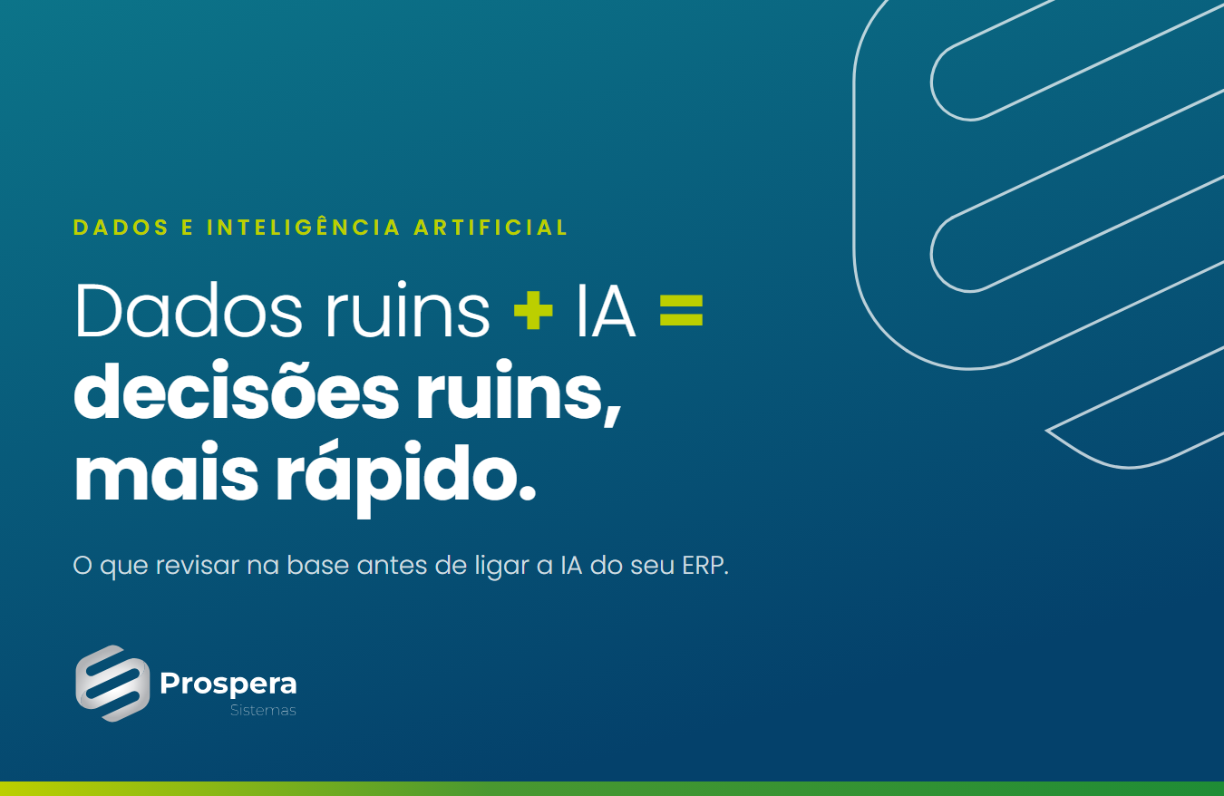 Instagram LinkedIn Texto do blog copiar Dados ruins + IA = decisões ruins, mais rápido